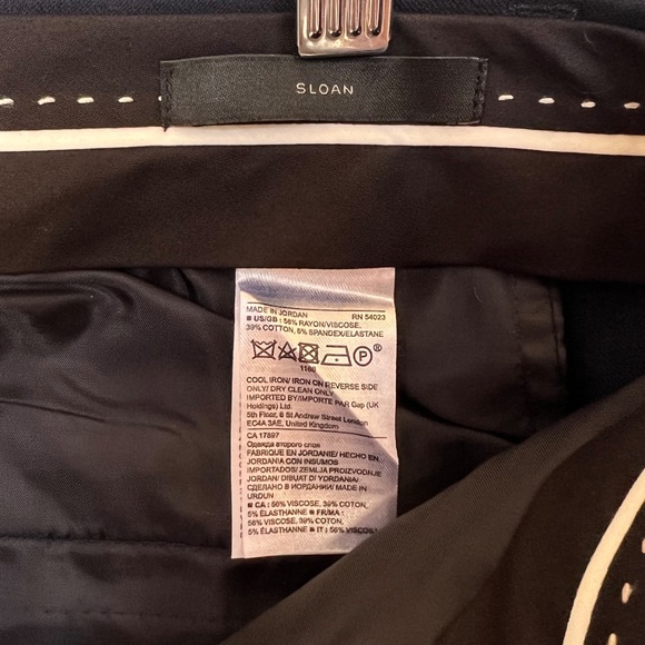 BANANA REPUBLIC Sloan Pant, Low Rise Skinny Leg, navy with polka dot, Size 2 - Picture 8 of 8